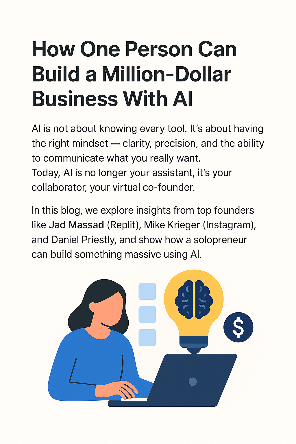 How One Person Can Build a Million-Dollar Business With AI