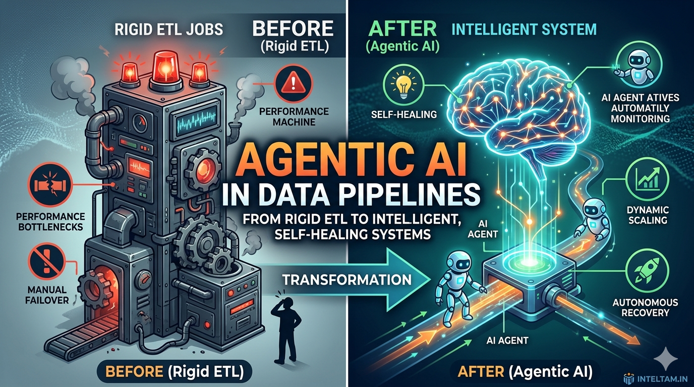 How Agentic AI is Changing Data Engineering Pipelines (Real Use Cases) From rigid ETL jobs to intelligent, self-healing data systems