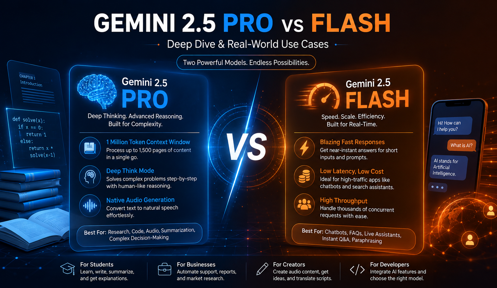 Gemini 2.5 Pro vs Flash – Deep Dive & Real-World Use Cases