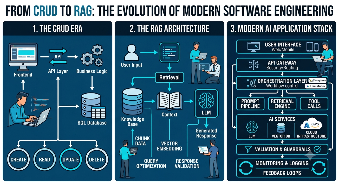 From CRUD to RAG: How AI Is Redefining Modern Software Engineering