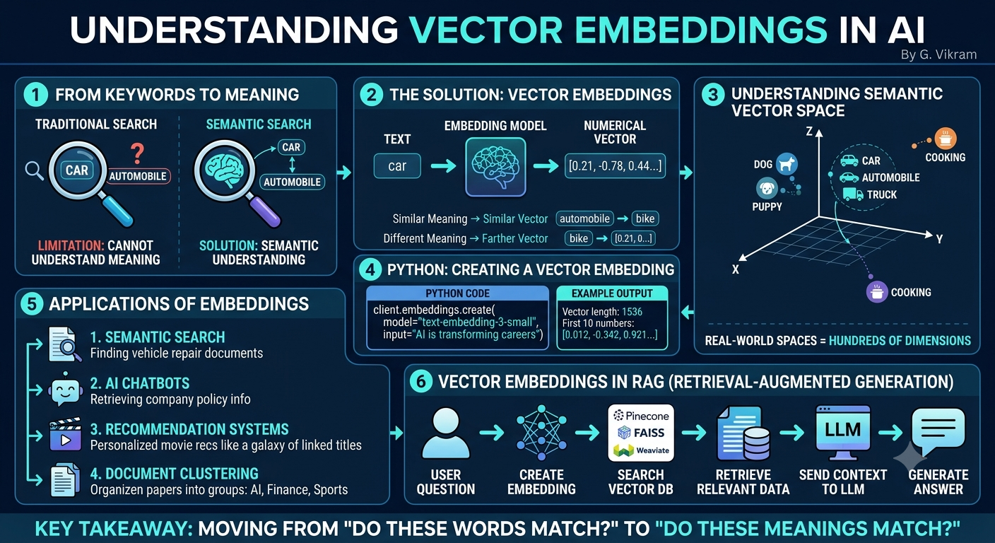 Understanding Vector Embeddings in AI: Problem, Solution, Examples and Python Code